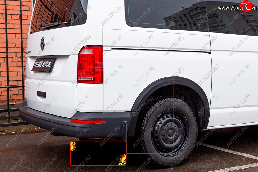 2 219 р. Накладка колесной арки RA (задняя правая) Volkswagen Transporter T6 дорестайлинг (2015-2019) (Поверхность глянец (под окраску), Неокрашенная)  с доставкой в г. Белгород