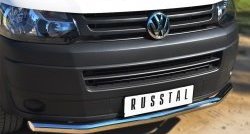 15 799 р. Одинарная защита переднего бампера диаметром 63 мм SLITKOFF  Volkswagen Transporter  T5 (2009-2015) рестайлинг  с доставкой в г. Белгород. Увеличить фотографию 2