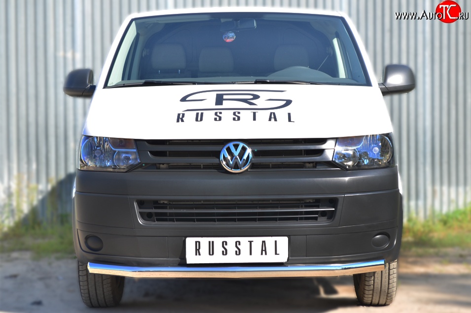 15 799 р. Одинарная защита переднего бампера диаметром 63 мм SLITKOFF  Volkswagen Transporter  T5 (2009-2015) рестайлинг  с доставкой в г. Белгород