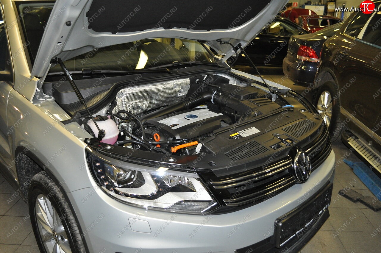 2 499 р. Упоры капота Russtal Volkswagen Tiguan NF дорестайлинг (2006-2011)  с доставкой в г. Белгород