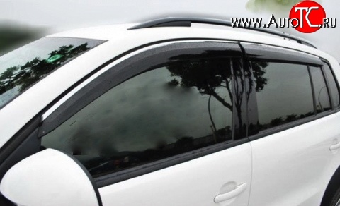 2 899 р. Дефлекторы окон (ветровики) Novline 4 шт Volkswagen Tiguan NF дорестайлинг (2006-2011)  с доставкой в г. Белгород