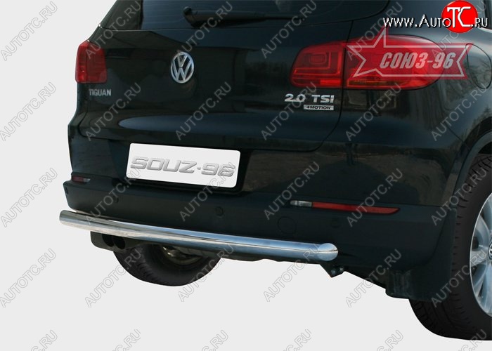 10 574 р. Защита заднего бампера Souz-96 (d60) Volkswagen Tiguan NF дорестайлинг (2006-2011)  с доставкой в г. Белгород