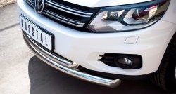 20 349 р. Защита переднего бампера (2 трубыØ76 и 63 мм, нержавейка, Track & Field) SLITKOFF Volkswagen Tiguan NF рестайлинг (2011-2017)  с доставкой в г. Белгород. Увеличить фотографию 3