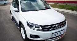20 349 р. Защита переднего бампера (2 трубыØ76 и 63 мм, нержавейка, Track & Field) SLITKOFF Volkswagen Tiguan NF рестайлинг (2011-2017)  с доставкой в г. Белгород. Увеличить фотографию 4