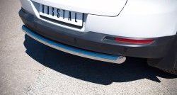 16 699 р. Одинарная защита заднего бампера из трубы диаметром 63 мм (Sport & Style) SLITKOFF Volkswagen Tiguan NF рестайлинг (2011-2017)  с доставкой в г. Белгород. Увеличить фотографию 2