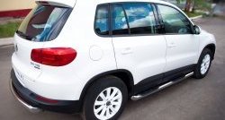 16 699 р. Одинарная защита заднего бампера из трубы диаметром 63 мм (Track & Field) SLITKOFF Volkswagen Tiguan NF рестайлинг (2011-2017)  с доставкой в г. Белгород. Увеличить фотографию 2