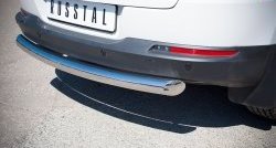 16 999 р. Одинарная защита заднего бампера из трубы диаметром 76 мм (Sport & Style) SLITKOFF  Volkswagen Tiguan  NF (2011-2017) рестайлинг  с доставкой в г. Белгород. Увеличить фотографию 3