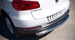 16 999 р. Одинарная защита заднего бампера из трубы диаметром 76 мм (Sport & Style) SLITKOFF  Volkswagen Tiguan  NF (2011-2017) рестайлинг  с доставкой в г. Белгород. Увеличить фотографию 4
