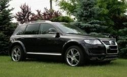 9 649 р. Накладки на колёсные арки CT Volkswagen Touareg 1 GP рестайлинг (2006-2010) (Неокрашенные)  с доставкой в г. Белгород. Увеличить фотографию 2