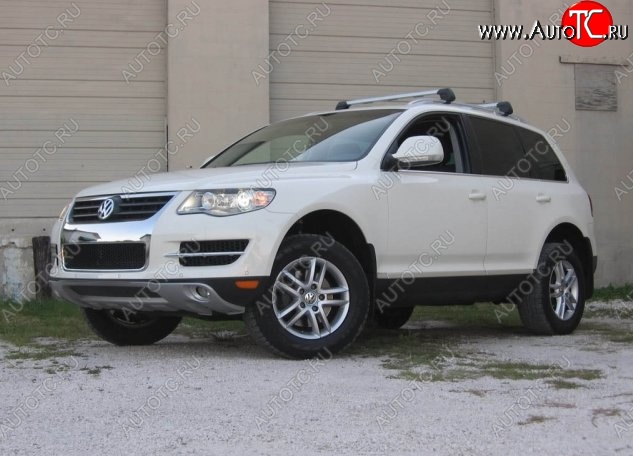 8 399 р. Накладка на передний бампер King Kong Volkswagen Touareg 1 GP дорестайлинг (2002-2007) (Неокрашенная)  с доставкой в г. Белгород