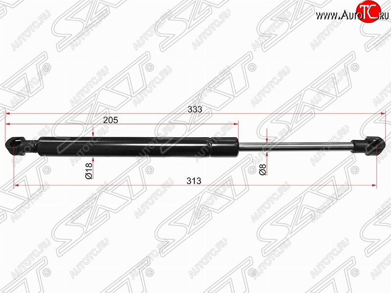 539 р. Газовый упор крышки багажника SAT  Volkswagen Touareg  1 GP (2002-2010) дорестайлинг, рестайлинг  с доставкой в г. Белгород