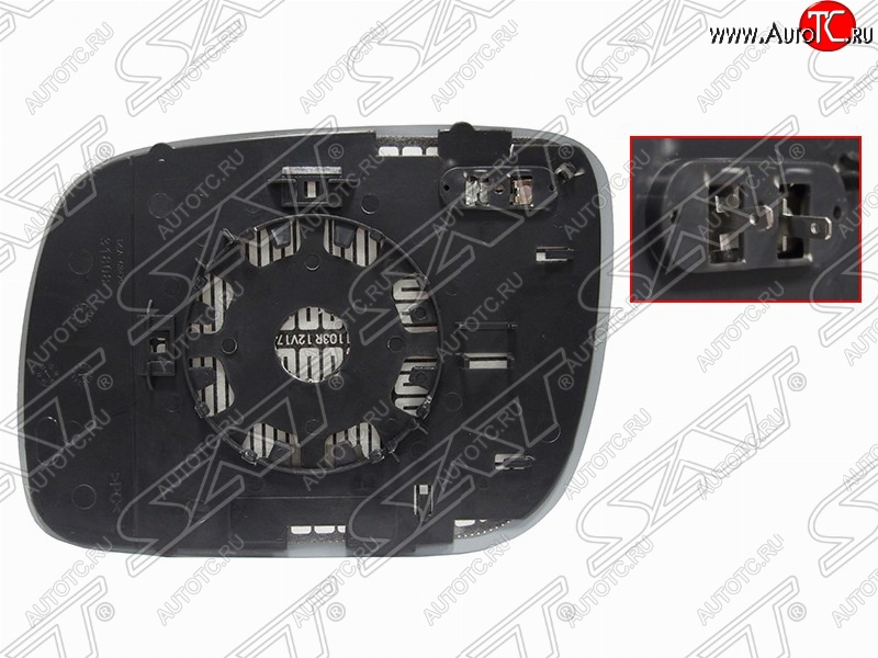 649 р. Правый зеркальный элемент зеркала заднего вида SAT (с подогревом) Volkswagen Touareg 1 GP дорестайлинг (2002-2007)  с доставкой в г. Белгород