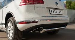 18 299 р. Одинарная защита заднего бампера диаметром 63 мм SLITKOFF  Volkswagen Touareg  NF (2014-2018) рестайлинг  с доставкой в г. Белгород. Увеличить фотографию 2