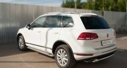 18 299 р. Одинарная защита заднего бампера диаметром 63 мм SLITKOFF  Volkswagen Touareg  NF (2014-2018) рестайлинг  с доставкой в г. Белгород. Увеличить фотографию 4
