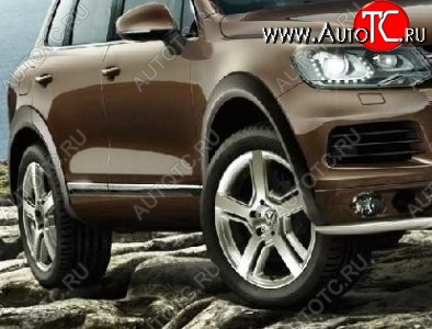 21 849 р. Накладки на колёсные арки CT v3 Volkswagen Touareg 2 NF дорестайлинг (2010-2014) (Неокрашенные)  с доставкой в г. Белгород
