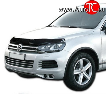 3 379 р. Дефлектор капота NovLine Volkswagen Touareg 2 NF дорестайлинг (2010-2014)  с доставкой в г. Белгород