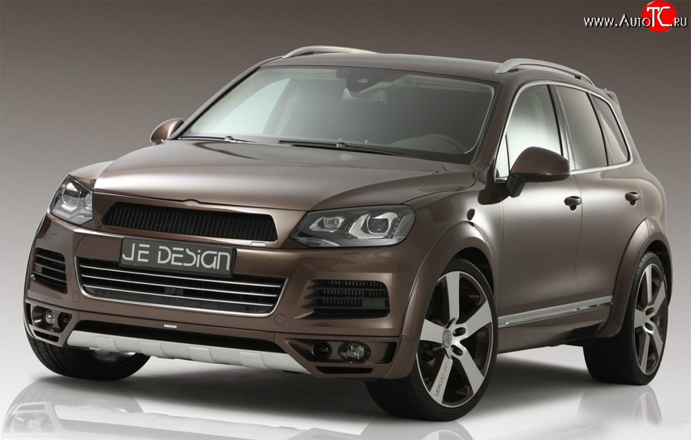 23 049 р. Накладка Je Design на передний бампер 7P Volkswagen Touareg 2 NF дорестайлинг (2010-2014) (Неокрашенная)  с доставкой в г. Белгород