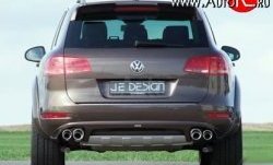 23 049 р. Накладка Je Design на задний бампер 7P Volkswagen Touareg 2 NF дорестайлинг (2010-2014) (Комплект накладок, Неокрашенная)  с доставкой в г. Белгород. Увеличить фотографию 3