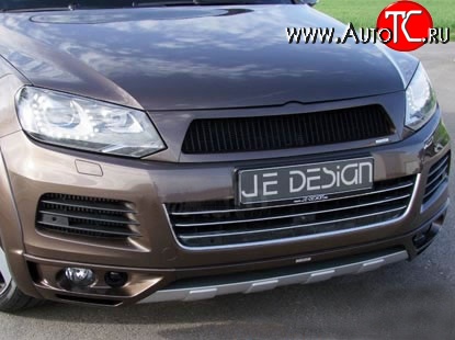 8 149 р. Решётка радиатора Je Design 7P Volkswagen Touareg 2 NF дорестайлинг (2010-2014) (Неокрашенная)  с доставкой в г. Белгород