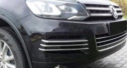 14 399 р. Вставки в боковые воздуховоды перднего бампера СТ Volkswagen Touareg 2 NF дорестайлинг (2010-2014)  с доставкой в г. Белгород. Увеличить фотографию 2