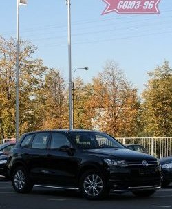 Защита переднего бампера двойная Souz-96 (d76/60) Volkswagen Touareg 2 NF дорестайлинг (2010-2014)