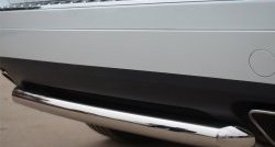 15 249 р. Одинарная защита заднего бампера из трубы диаметром 63 мм SLITKOFF  Volkswagen Touareg  NF (2010-2014) дорестайлинг  с доставкой в г. Белгород. Увеличить фотографию 3