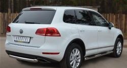 15 549 р. Одинарная защита заднего бампера из трубы диаметром 76 мм SLITKOFF Volkswagen Touareg 2 NF дорестайлинг (2010-2014)  с доставкой в г. Белгород. Увеличить фотографию 4