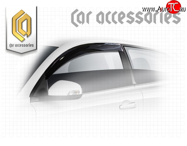 1 999 р. Комплект дефлекторов окон CA Plastic Volvo C30 хэтчбэк 3 дв.  дорестайлинг (2006-2009) (Classic полупрозрачный, Без хром.молдинга)  с доставкой в г. Белгород