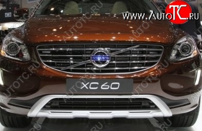 41 799 р. Накладка на передний бампер CT v2 Volvo XC60 (2017-2022) (Неокрашенная)  с доставкой в г. Белгород