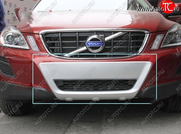 21 599 р. Накладка на передний бампер CT Volvo XC60 (2017-2022) (Неокрашенная)  с доставкой в г. Белгород