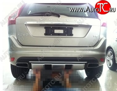41 799 р. Накладка на задний бампер CT v2 Volvo XC60 (2017-2022) (Неокрашенная)  с доставкой в г. Белгород