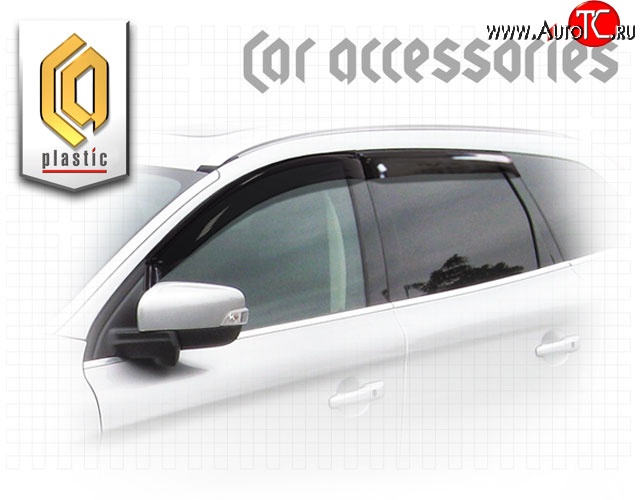 1 999 р. Комплект дефлекторов окон CA Plastic Volvo XC60  дорестайлинг (2008-2013) (Classic полупрозрачный, Без хром.молдинга)  с доставкой в г. Белгород