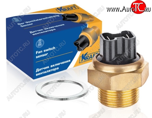 489 р. Датчик включения электровентилятора KRAFT (92-87°С) Лада 2107 (1982-2012)  с доставкой в г. Белгород